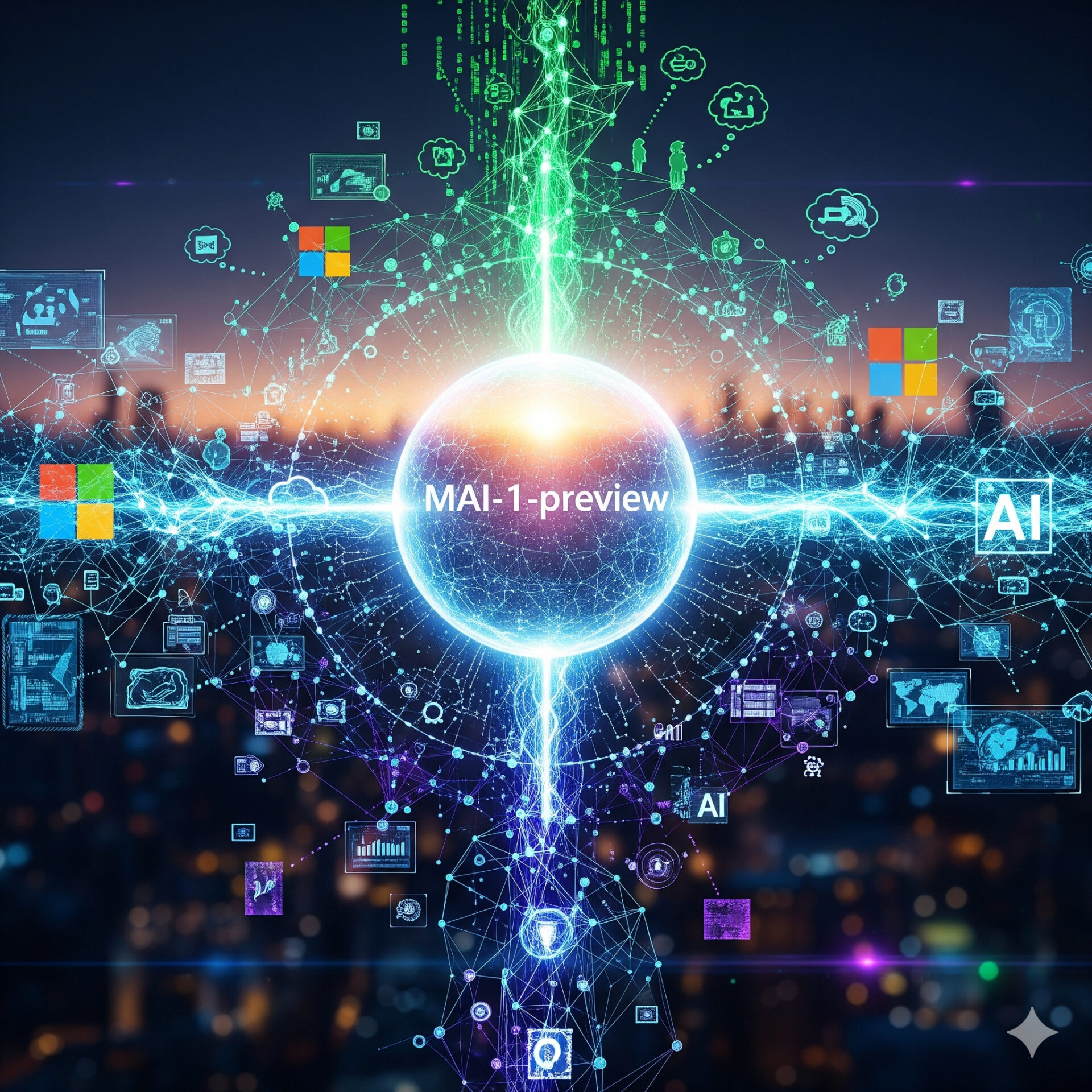 Microsoftが独自開発したAIモデル「MAI-1-preview」と「MAI-Voice-1」は、AI業界の勢力図をどう変えるのか？MoE（Mixture-of-Experts）技術の秘密から、Copilotへの統合、そして今後の展望までを分かりやすく解説します。MicrosoftのAI戦略の最前線に迫る。